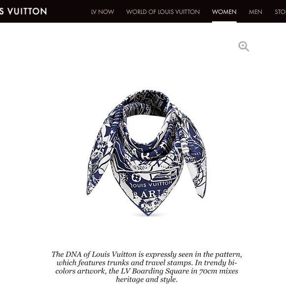 New Louis Vuitton Scarf Luggage Travel Stamps Blue Silk Wrap - Picture 10 of 14